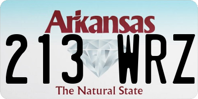 AR license plate 213WRZ