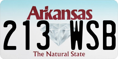 AR license plate 213WSB