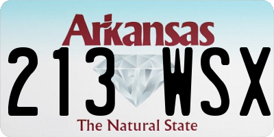 AR license plate 213WSX