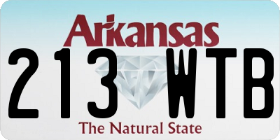 AR license plate 213WTB