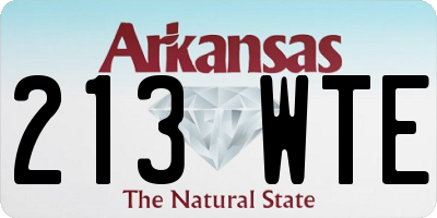 AR license plate 213WTE