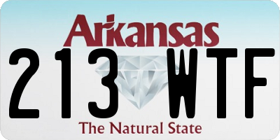 AR license plate 213WTF