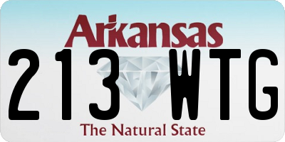AR license plate 213WTG