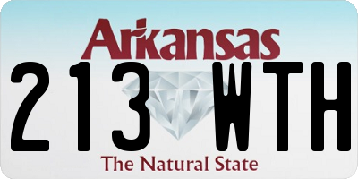 AR license plate 213WTH
