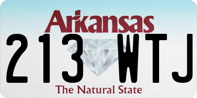 AR license plate 213WTJ
