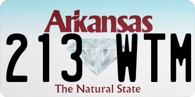 AR license plate 213WTM