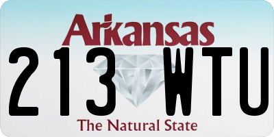 AR license plate 213WTU