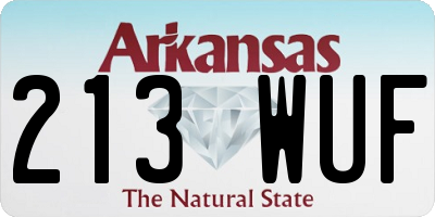 AR license plate 213WUF