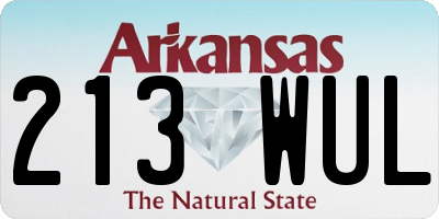 AR license plate 213WUL
