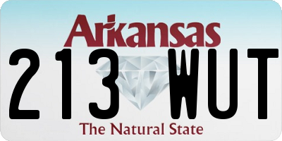 AR license plate 213WUT