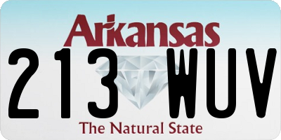 AR license plate 213WUV