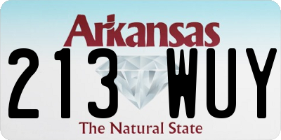 AR license plate 213WUY