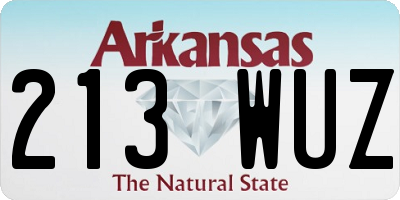 AR license plate 213WUZ