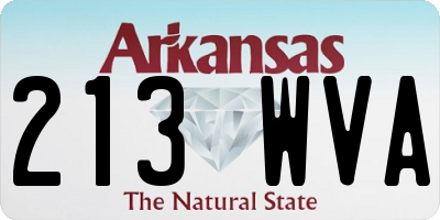 AR license plate 213WVA