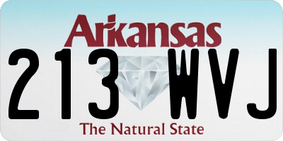AR license plate 213WVJ