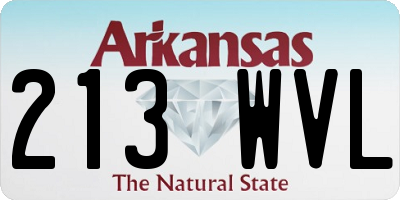 AR license plate 213WVL