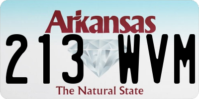 AR license plate 213WVM