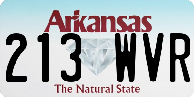 AR license plate 213WVR