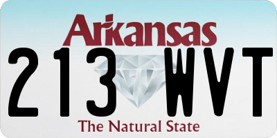 AR license plate 213WVT