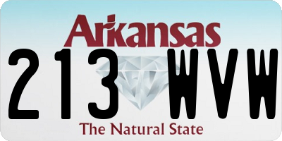 AR license plate 213WVW