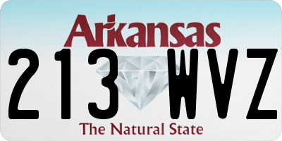 AR license plate 213WVZ