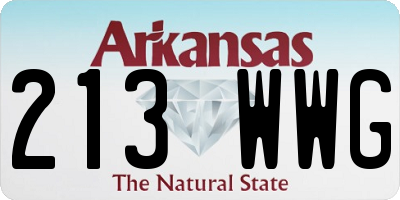 AR license plate 213WWG