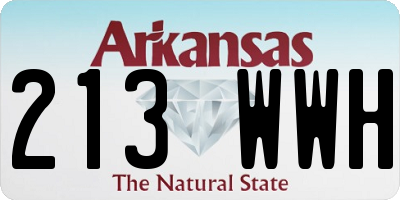 AR license plate 213WWH