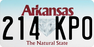 AR license plate 214KPO