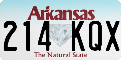 AR license plate 214KQX