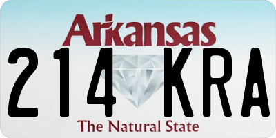 AR license plate 214KRA