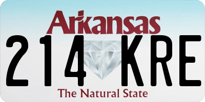 AR license plate 214KRE