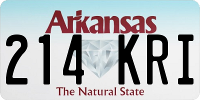 AR license plate 214KRI