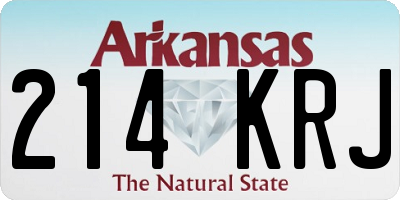 AR license plate 214KRJ