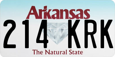 AR license plate 214KRK