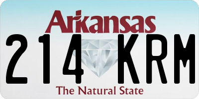 AR license plate 214KRM
