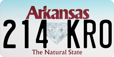 AR license plate 214KRO
