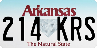 AR license plate 214KRS