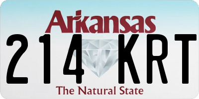 AR license plate 214KRT