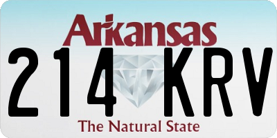 AR license plate 214KRV