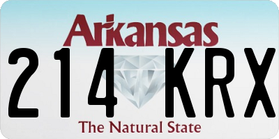 AR license plate 214KRX
