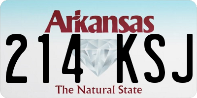 AR license plate 214KSJ