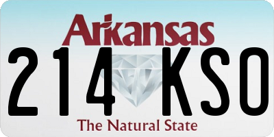 AR license plate 214KSO