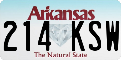AR license plate 214KSW
