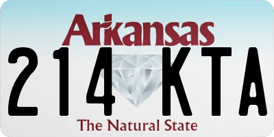 AR license plate 214KTA