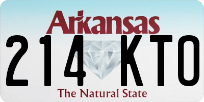 AR license plate 214KTO