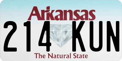 AR license plate 214KUN