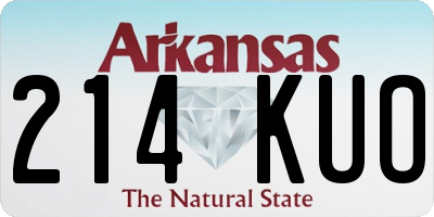 AR license plate 214KUO