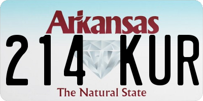 AR license plate 214KUR