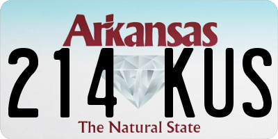 AR license plate 214KUS