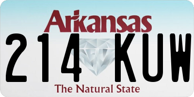 AR license plate 214KUW